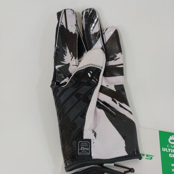 Cutters Rev 3.0 C-Tack Ultimate Grip Green Sport Football Gloves Adult XL - Picture 4 of 6